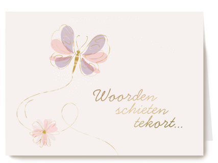 condoleancekaart met woorden schieten te kort