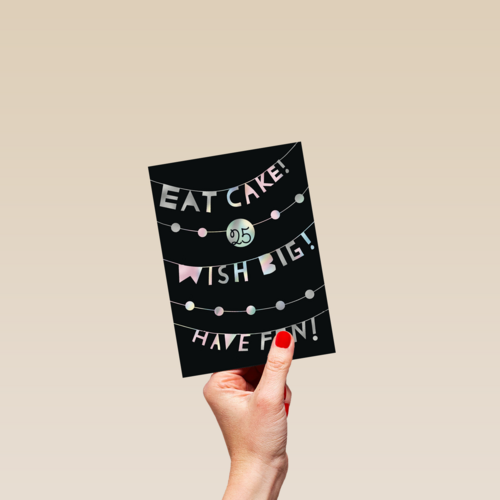 verjaardag leeftijden eat cake wish big have fun