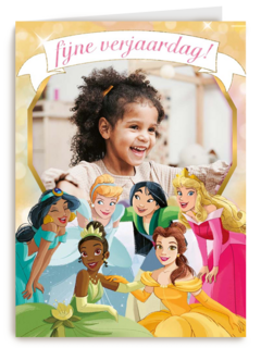 Verjaardagskaart foto Disney prinsessen