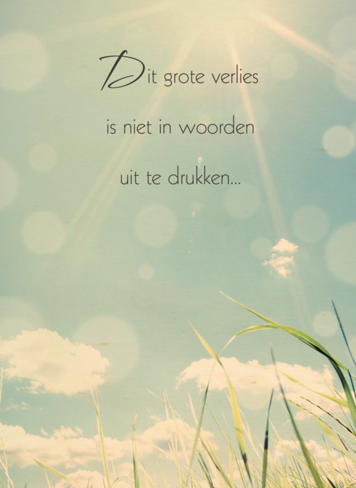 grote verlies woorden uit te drukken
