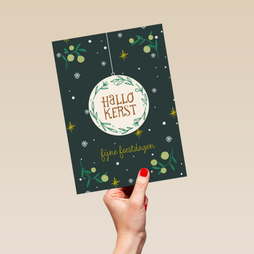 Kerstkaart Hallo Kerst