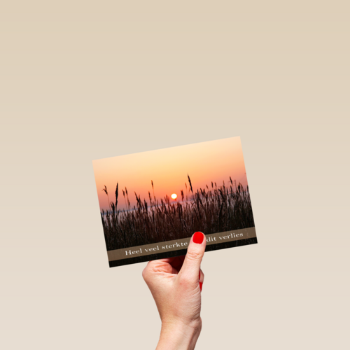 Sterkte met fotografisch ondergaande zon