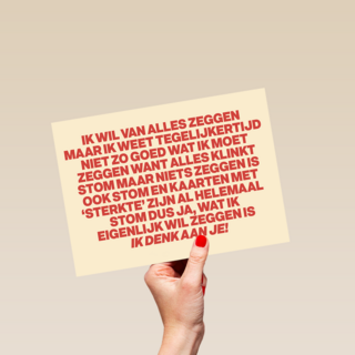 Wat ik eigenlijk wil zeggen Ik denk aan je