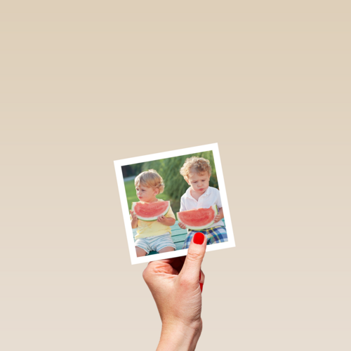 dubbele fotokaart een foto vierkant
