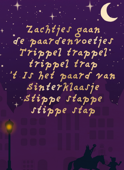 Houten kaart Sinterklaas | Hallmark |  Houten kaart Hallmark | Sinterklaas | Sinterklaaskaart gedicht trippeltrap