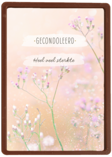 Gecondoleerd Heel veel sterkte