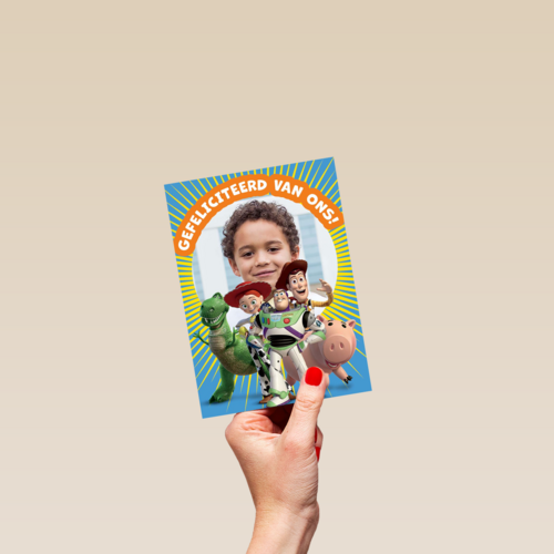 Toy Story felicitatie fotokaart
