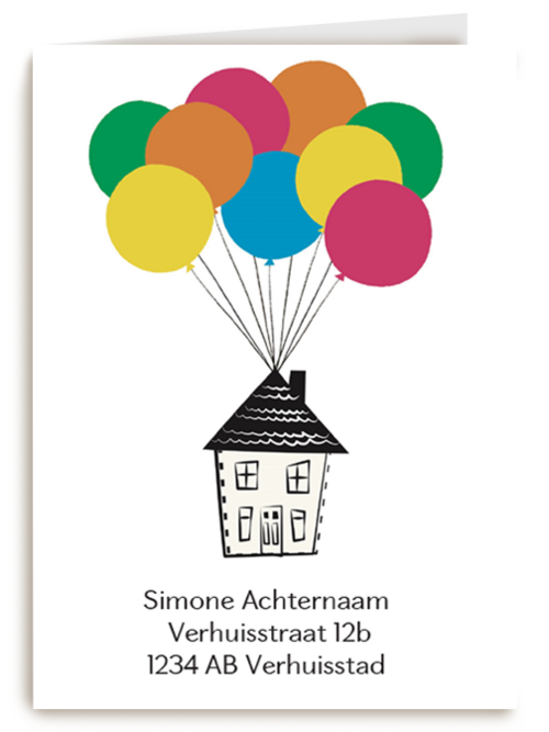verhuizingbericht ballonnetjes