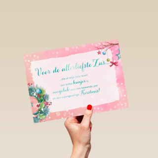 Kerstkaart speciale momenten Voor de liefste zus
