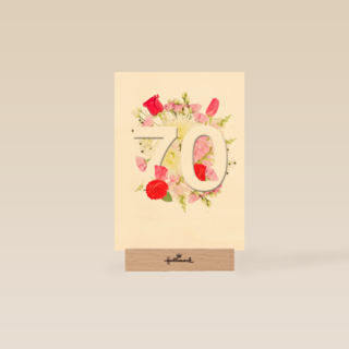 Verjaardagskaart 70 jaar bloemen