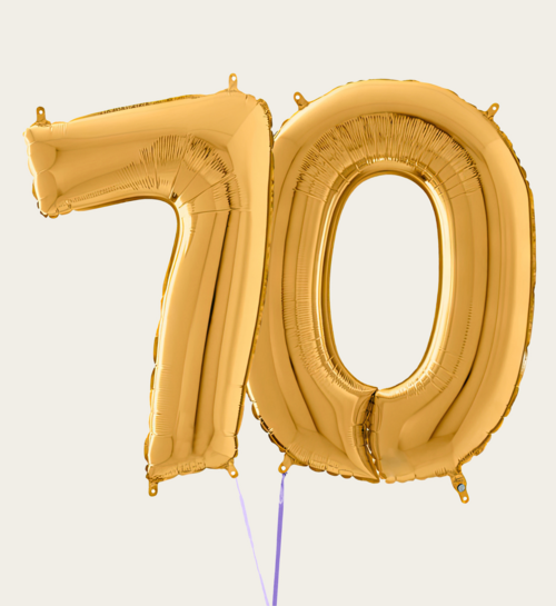 Cijferballon 70 Jaar Goud XL