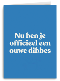 verjaardag kaart man ouwe dibbes
