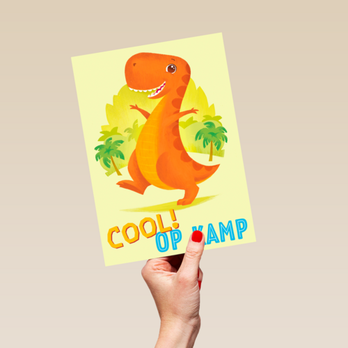 op kamp kaart dinosaurus