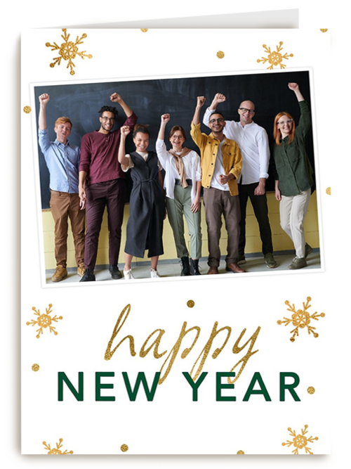 Kaart Hallmark | Nieuwjaar | Nieuwjaar Fotokaart Happy New Year Groep