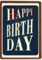 Verjaardagskaart happy birthday blauw