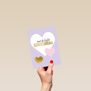 moederdag kaart stijlvol voor de liefste bonus mama