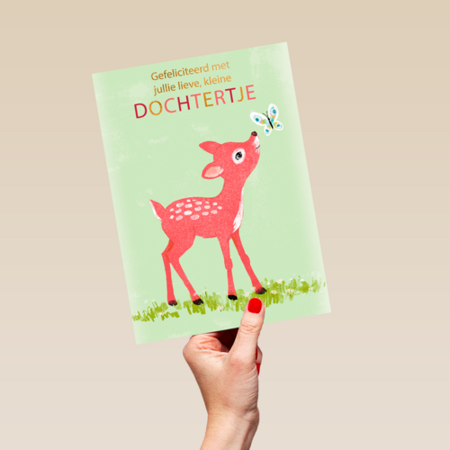 geboorte dochter hertje vlinder gefeliciteerd
