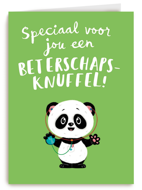 beterschapsknuffel van een panda