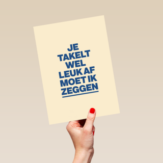 verjaardag kaart andc grappig je takelt wel leuk af moet ik zeggen