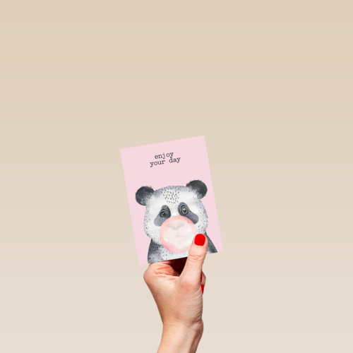 verjaardag kaart hip panda enjoy your day