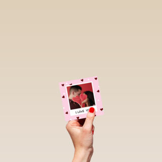 valentijnskaart foto i love you hartjes