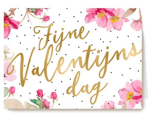 Valentijnskaart Romantisch fijne Valentijnsdag