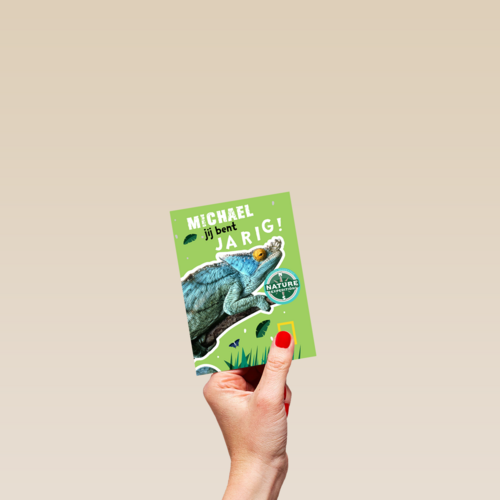 verjaardag kaart kameleon