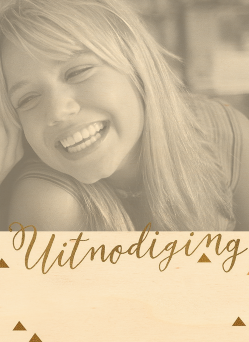 Houten Kaart Verjaardagsfeest Feest | Een Super Toffe Uitnodiging Voor Een Feestje