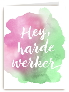harde werker op aquarel