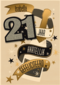 jarig leeftijd 21 eenentwintig gefeliciteerd jaar