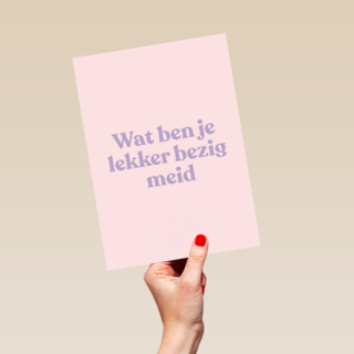 Succes kaart andc lekker bezig meid