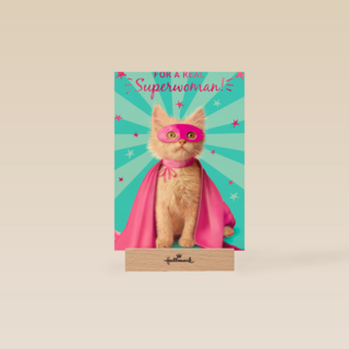 moederdag kaart grappig for a real superwoman kat