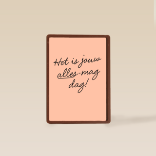 Verjaardagskaart hip Het is jouw alles mag dag