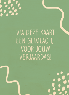 Verjaardagskaart man hip Een glimlach voor jouw verjaardag