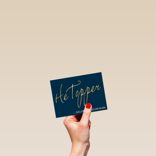 nieuwjaarskaart zakelijk he topper