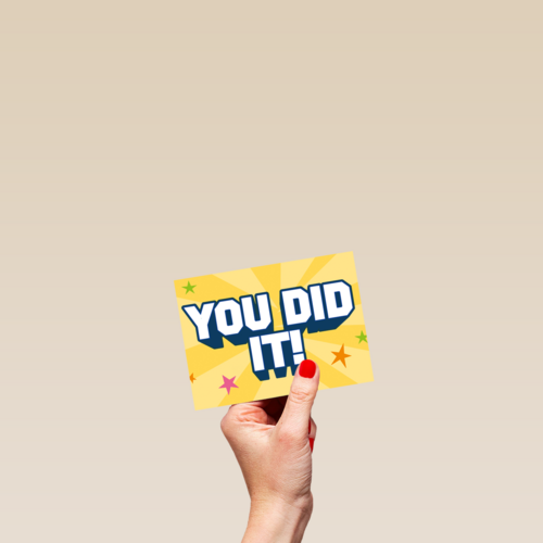 Complimentkaart you did it