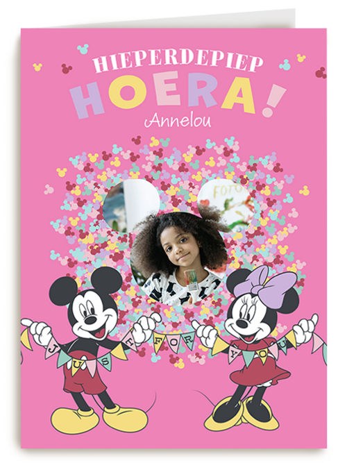 Fotokaart | Minnie Mouse Hieperdepiep Fotokaart