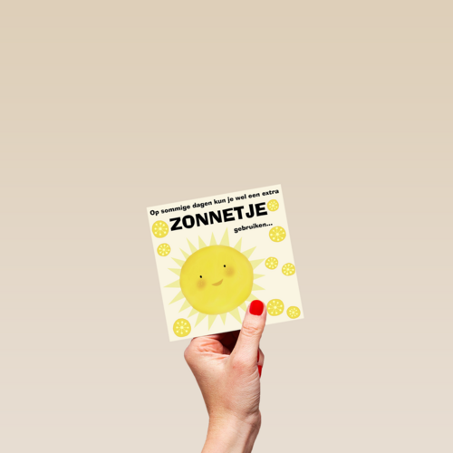 je kunt een extra zonnetje gebruiken kaart