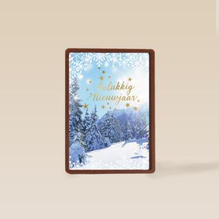 nieuwjaarskaart klassiek sneeuwlandschap