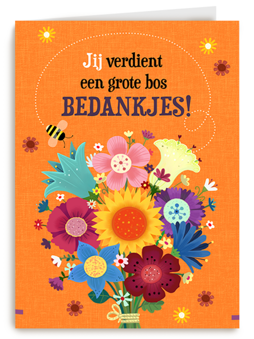 Kaart Hallmark | Secretaressedag | Bedankt Kaart Een Grote Bos Bedankjes