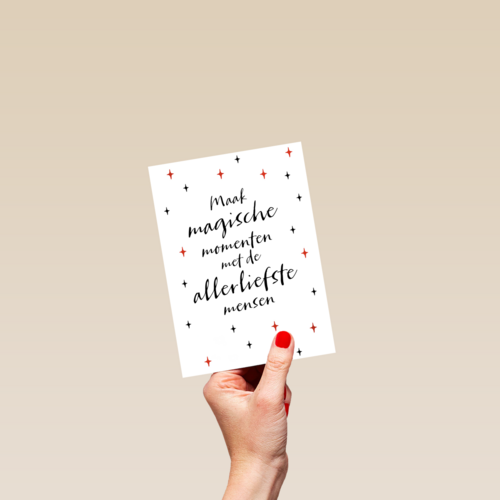 Kerstkaart Maak magische momenten met de allerliefste mensen