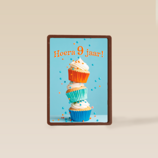 Hoera 9 Jaar cupcakes