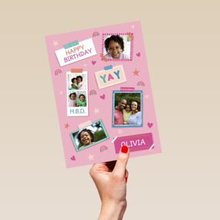 Verjaardag Polaroidfoto En Stickers