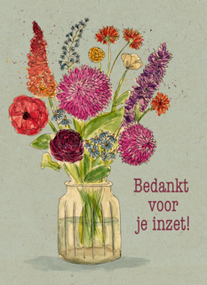 Bedankt voor je inzet boeket