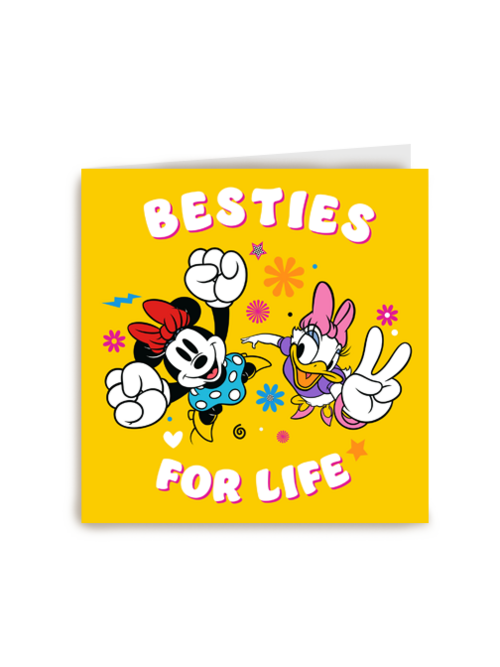 Vriendschapskaart Minnie Mouse en Katrien besties