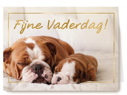 Fijne vaderdag slapende honden