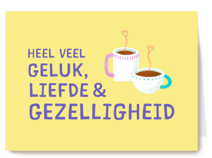 samenwonen kaart koffie thee