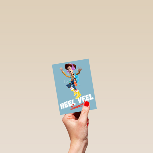 Toy Story kaart met Woody Heel veel succes