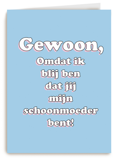 Kaart Hallmark | Moederdag | Moederdag Kaart Hip Blij Dat Jij Mijn Schoonmoeder Bent