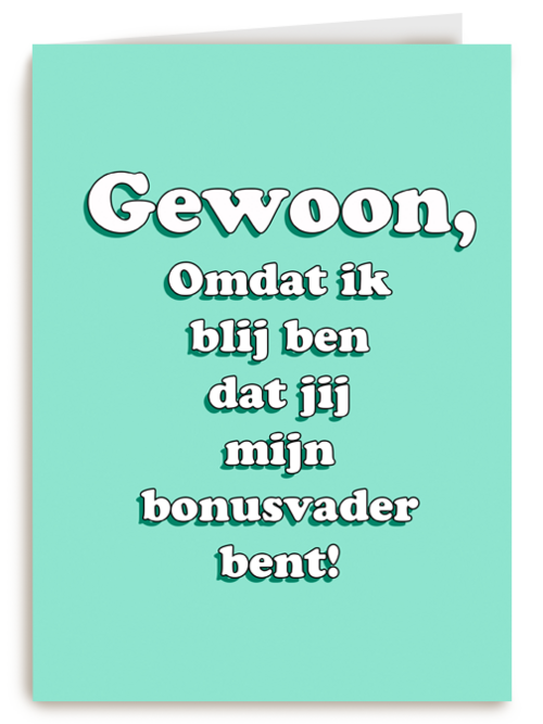 Kaart Hallmark | Vaderdag | Omdat Ik Blij Ben Dat Jij Mijn Bonusvader Bent Kaart